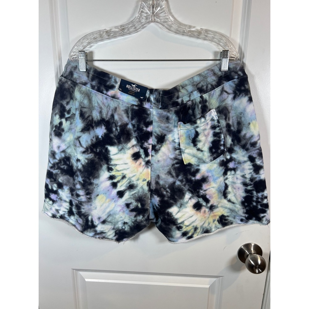 Hollister Mens Jogger Shorts Tie Dye Logo NWT XXL - Picture 4 of 7